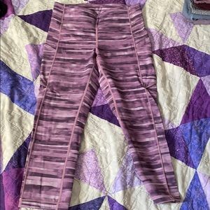 Purple cropped Lululemon Leggings